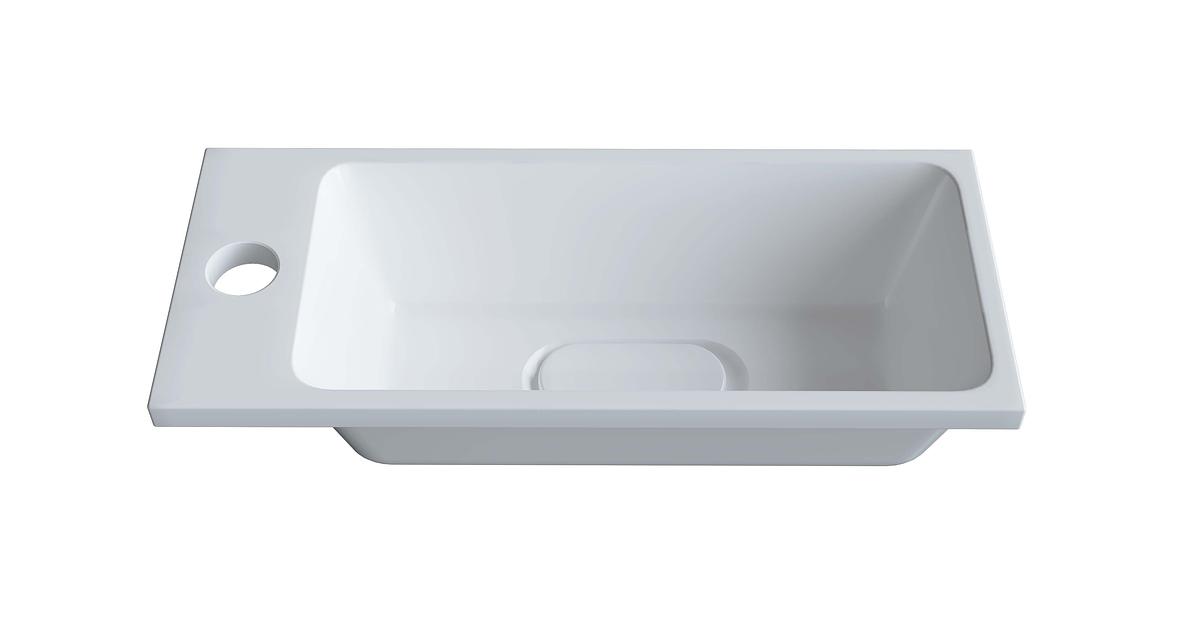 Раковина для ванной полувстраиваемая Uperwood Modul 50 см, белая глянцевая фото 7