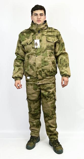 Костюм камуфляжный зимний, светло-зеленый, ткань «Грета», опт фото 1