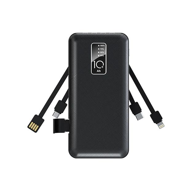 Портативное зарядное устройство REXANT Power Bank (аккумуляторная батарея) 10000 mAh, черное фото 1