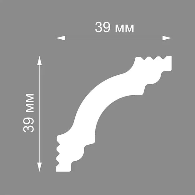 Экструзионный плинтус потолочный Format 06004E (88), белый ОПТ фото 3