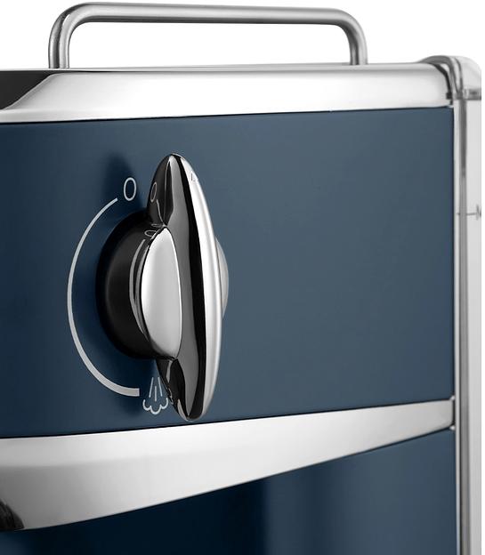 Кофеварка рожковая Kitfort КТ-7429 1360Вт синий/нержавеющая сталь фото 2