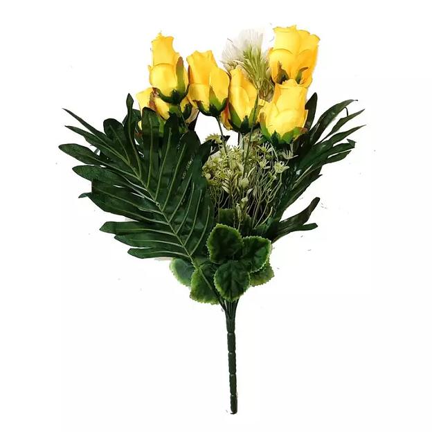 Букет с 7 розами и 3 затычками и 3 пальмами 53см фото 3