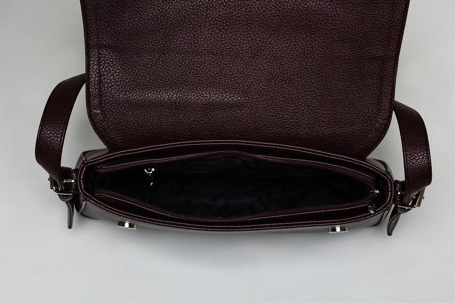 Женская сумка-багет тёмно-бордовая опт фото 7