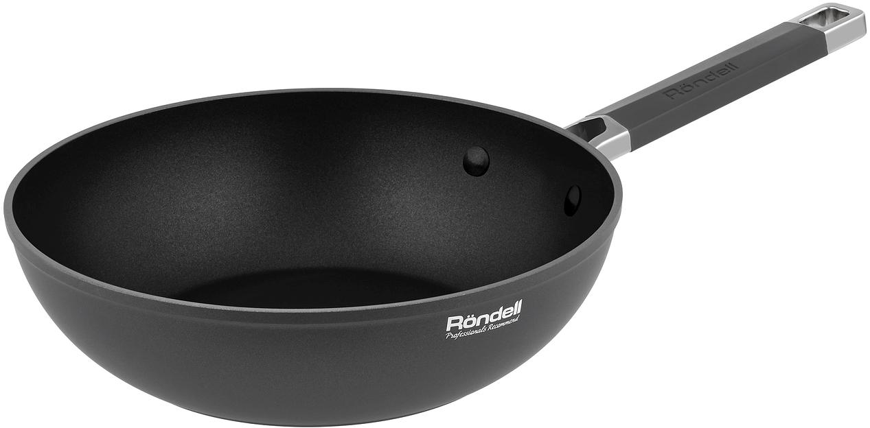 Сковорода ВОК (WOK) Rondell Stolz RDA-1771 круглая 28см покрытие: Xylan Plus ручка несъемная (без крышки) серый фото 1