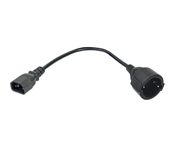 Адаптер PDU 3х1.5 10см с разъёмами C14-Schuko фото 1