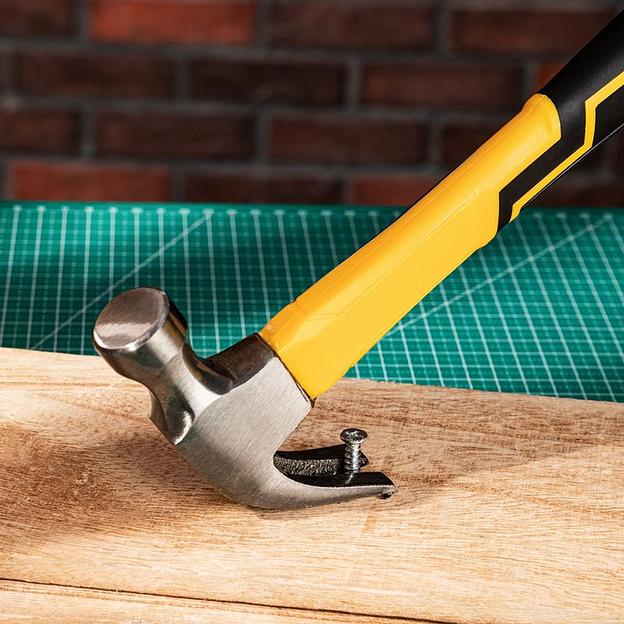 Ударно-рычажный инструмент Deli Молоток-гвоздодер Deli DL5001 250 гр Фиберглассовая рукоять. фото 7