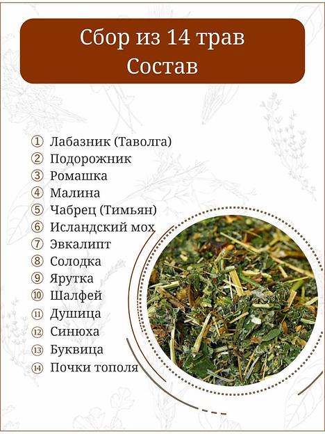 Травяной сбор Otvarchik pei «Бронхолёгочный» 50 г ОПТ фото 3