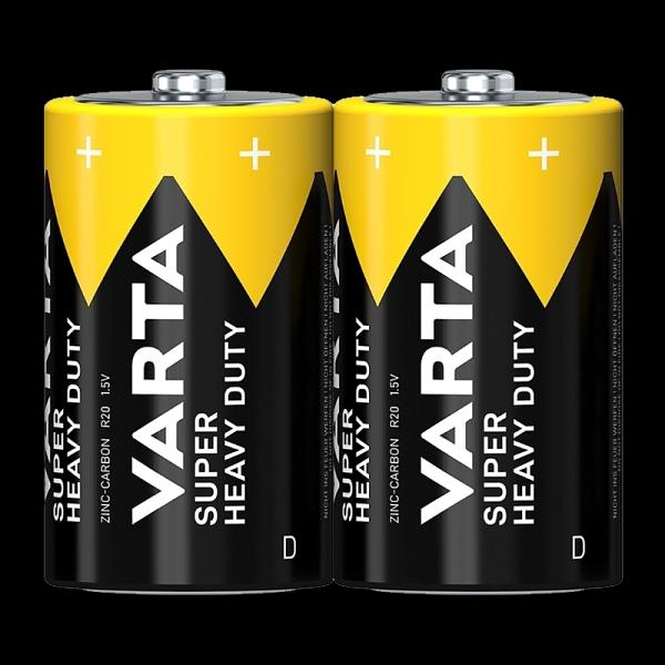 Батарейка Varta SUPERLIFE R20 D Shrink 2 Heavy Duty 1.5V (2020) (2/24/120) VARTA 02020101302 фото 1