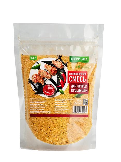 Панировочная смесь для острых крылышек ДАРИЭЛА, дойпак, 180г ОПТ фото 1