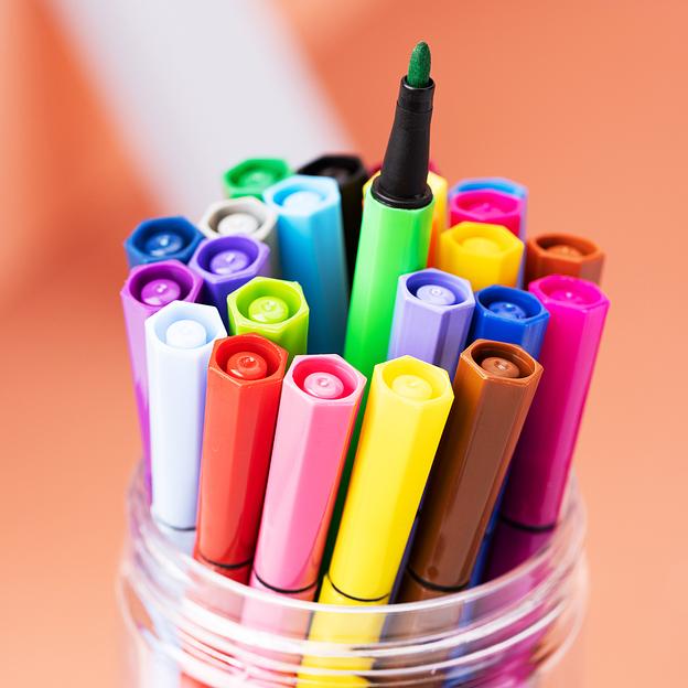 Фломастеры Deli EC156-24 24цв. пластиковая туба фото 2