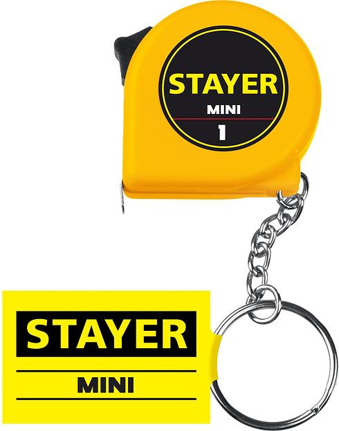 STAYER Mini, 1 м х 6 мм, рулетка-брелок (34140-1) фото 2