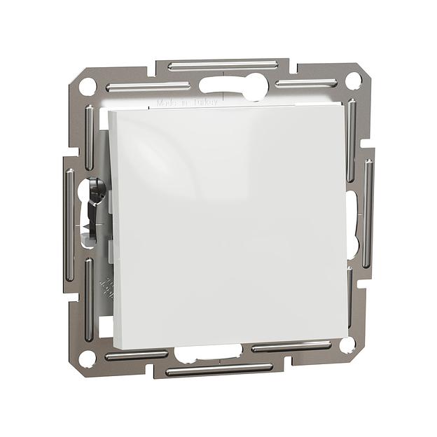 Выключатель одноклавишный SE EPH0170121 Asfora механизм быстрозажим. клеммы белый фото 1