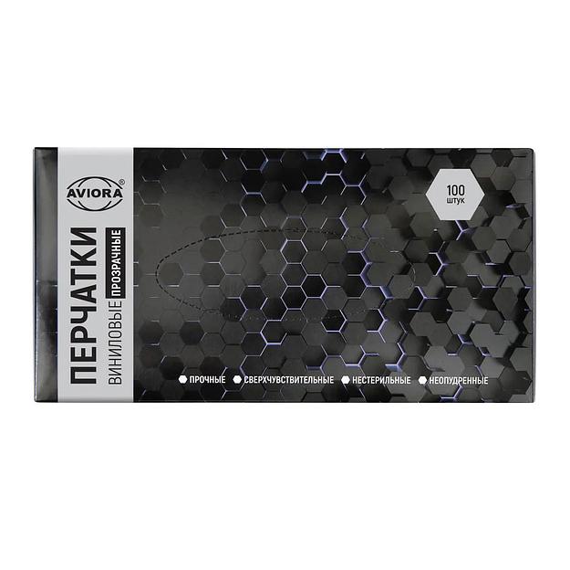 Перчатки виниловые 100шт размер L фото 2