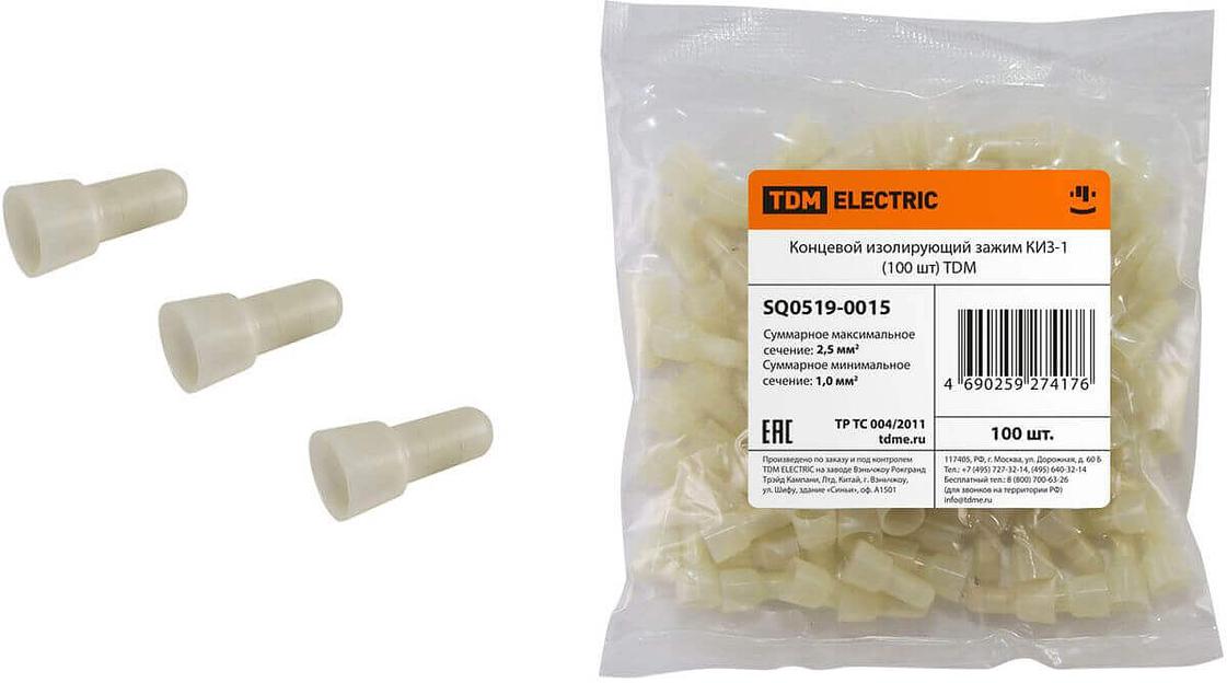 Концевой изолирующий зажим КИЗ-1 (100 шт) TDM фото 1