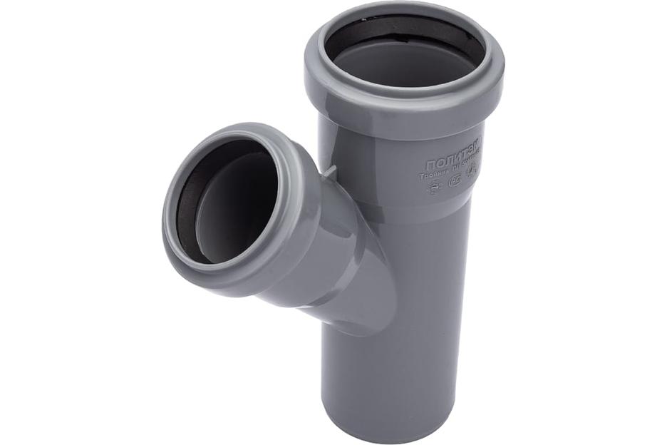 Тройник канализационный 45 град. 50 х 40 фото 4