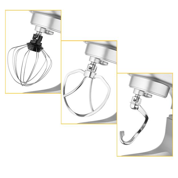 Миксер планетарный Hyundai HYM-S6551 1300Вт серебристый фото 8