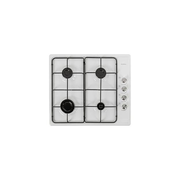 Газовая варочная панель Darina T1 BGM 341 11 W, 4 конфорки, эмалированная сталь, белый фото 1