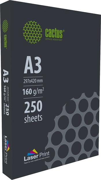 Бумага Cactus CS-LPA3160250 A3/160г/м2/250л./белый CIE170% для лазерной печати фото 1