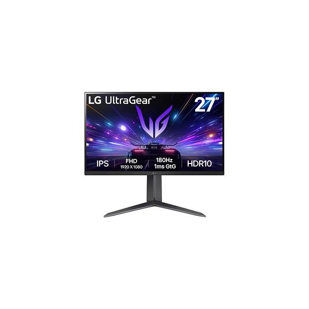 27" Монитор LG UltraGear 27GS65F-B, 1920x1080, IPS, 180Гц, 1хHDMI, 1хDP, черный [27gs65f-b.aruz] фото 1