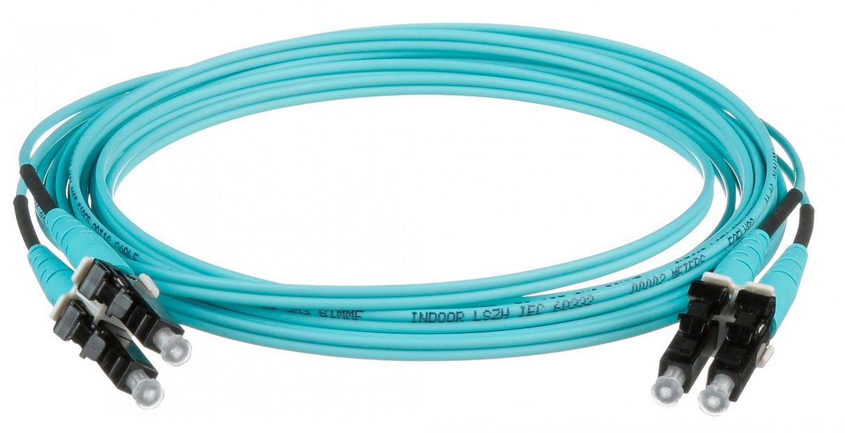 Патч-корд Panduit FX2ELLNLNSNM003 2x50/125 OM3 LC дуплекс-LC дуплекс 3м LSZH аквамарин фото 2