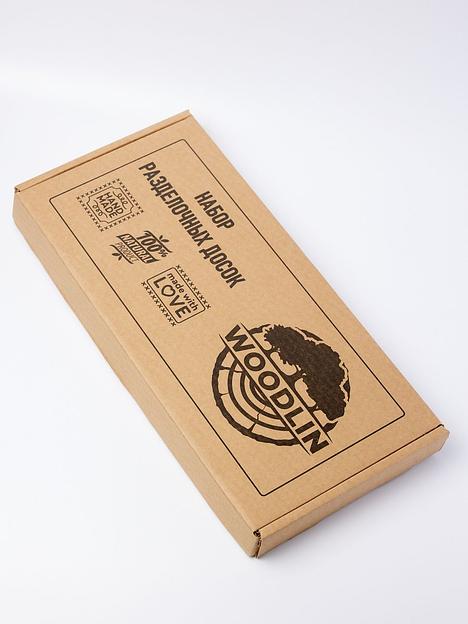 Набор из двух разделочных деревянных досок на подставке Woodlin «Модерн» ОПТ фото 4