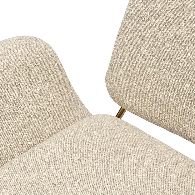 Лаунж-кресло Hilde, букле, серо-бежевое фото 7