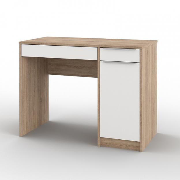 Стол письменный «Нордик» исполнение 2 дуб сонома, белая Аляска, опт фото 1