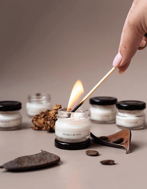 Подарочный набор ароматических свечей 6 minis «Древесный» ОПТ фото 3