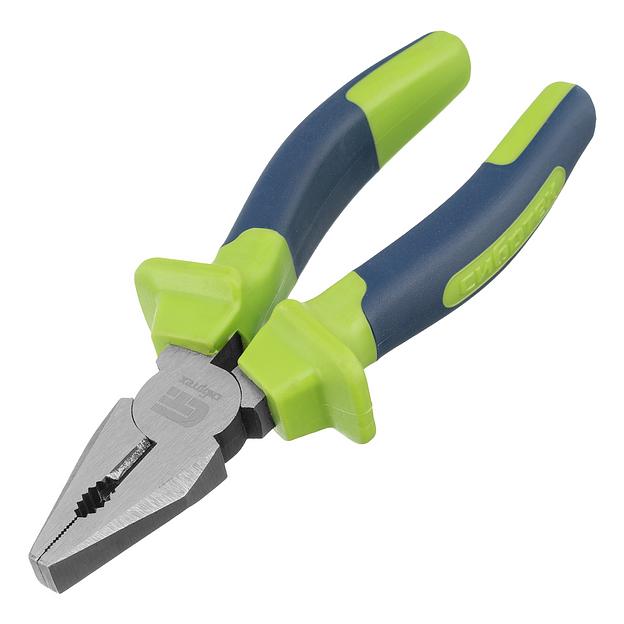 Плоскогубцы комбинированные, 160 мм, двухкомпонентные рукоятки фото 1