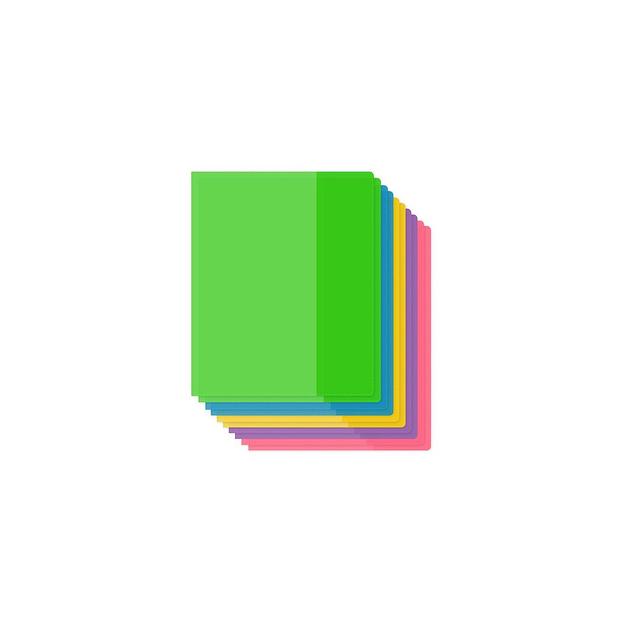 Обложка Silwerhof Цветные 2026956, для тетради, набор 10шт, ПВХ, 130мкм, матовая, прозрачная, 210x350мм фото 1