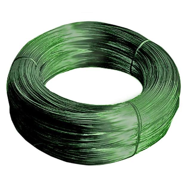 Проволока 2,3мм 50м зеленая с ПВХ покрытием фото 1