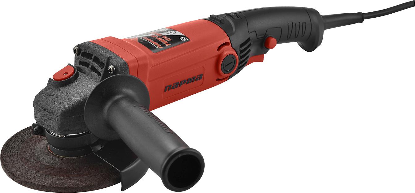 Шлиф. маш. ПАРМА УШМ-01-125/900Р [02.026.00002] { 900 Вт; 125 мм; рег.оборотов, задн.рукоятка) (10шт/кор } фото 1