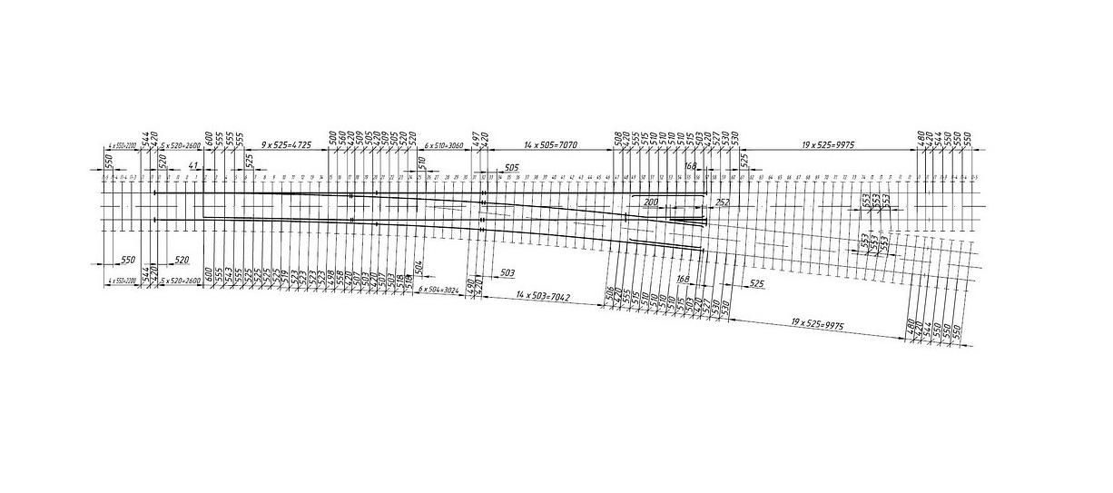 Стрелочный перевод типа Р65 марки 1/9, проект 2769.00.000 фото 2