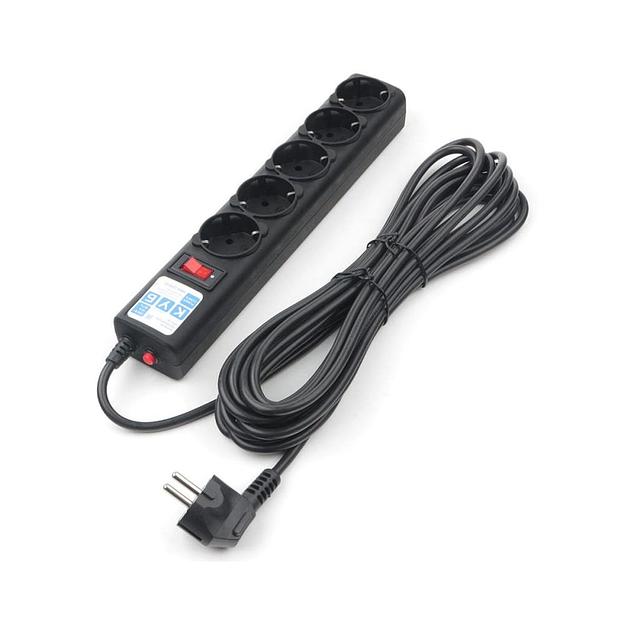 Фильтр-удлинитель Power Cube 3,0 м 5 розеток (черный графит) 10А/2,2кВт Электрическая мануфактура SPG5-C3 фото 2