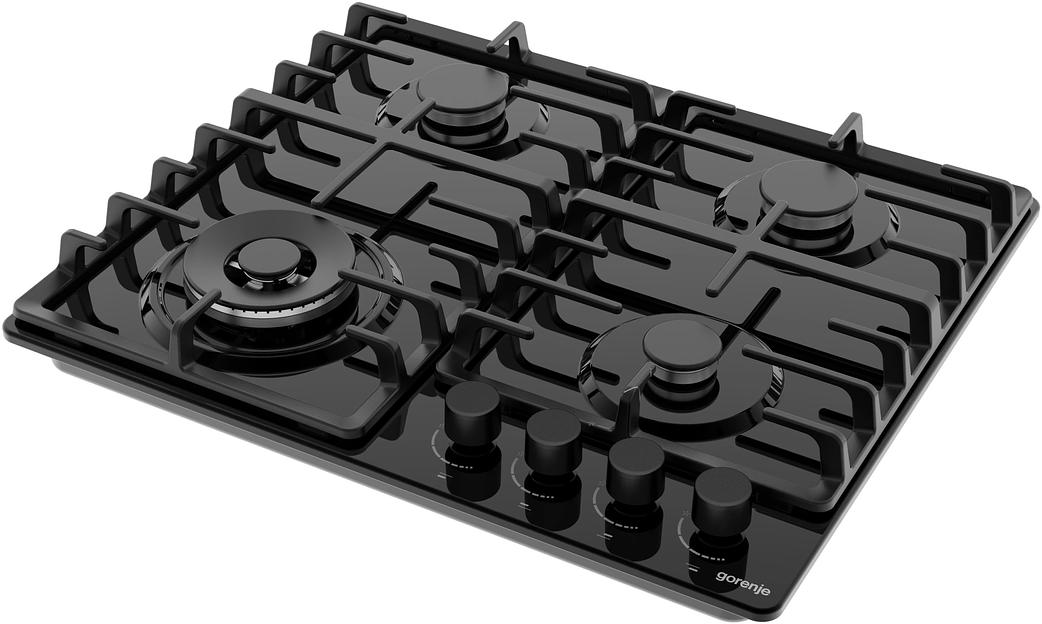 Газовая варочная поверхность Gorenje GTW641BHF черный фото 3