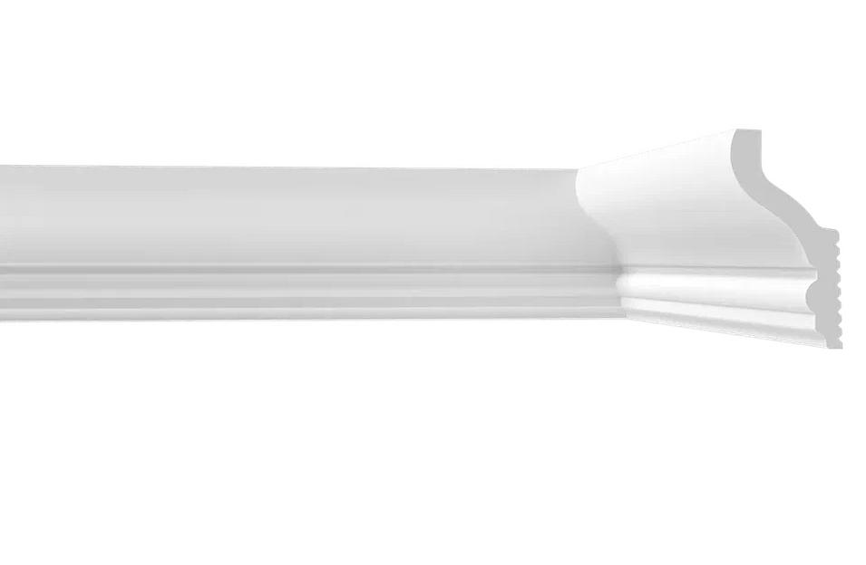 Экструзионный плинтус потолочный Format 06015Е (100), белый ОПТ фото 2