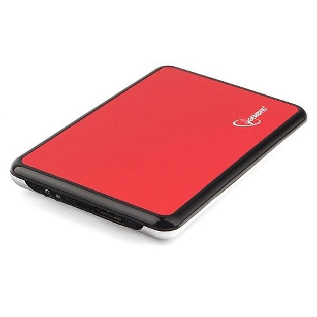 Gembird EE2-U3S-61 Внешний корпус 2.5" красный металлик, USB 3.0, SATA, нержавеющая сталь фото 1
