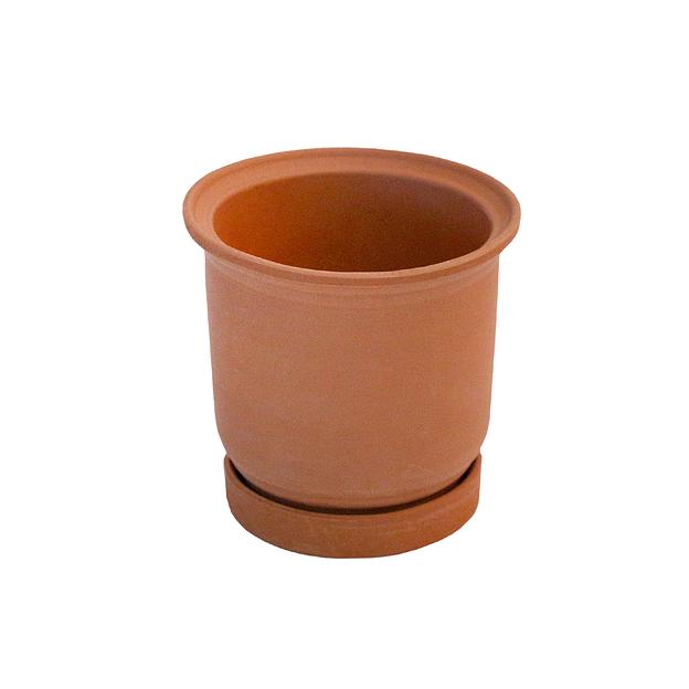 Керамический горшок Терракот с подставкой, 1,3л.,терракотовый фото 1
