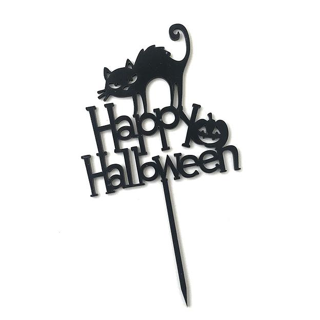 Топпер Happy Halloween 3 черный пластик фото 2