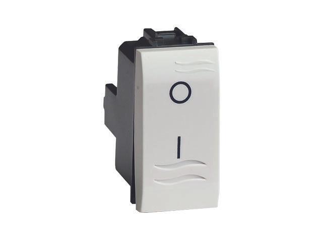 Двухполюсный выключатель, белый, 1мод. фото 1