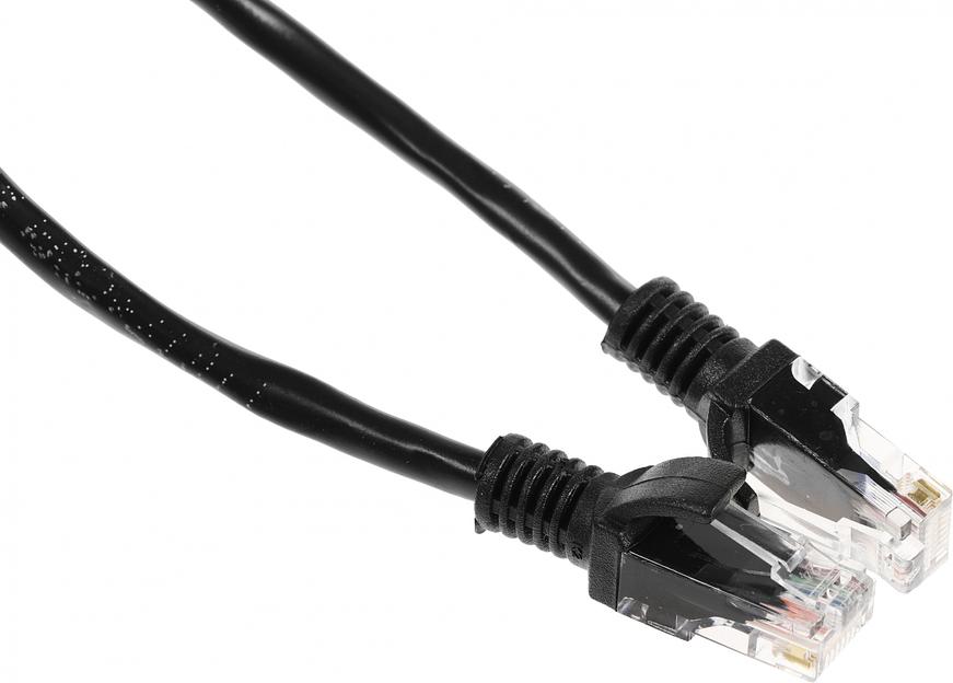 Патч-корд PP12-0.25M/BK 1000G UTP 4 пары cat5E CCA molded 0.25м черный RJ-45 (m)-RJ-45 (m) фото 3