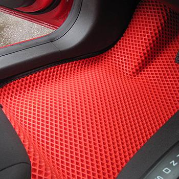Автомобильный коврик, цвет красный ОПТ фото 1