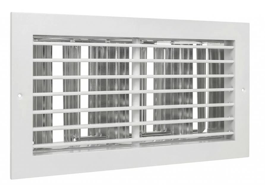 Вентиляционная решетка с регулятором воздуха алюминиевая АМР - 150х300 фото 1