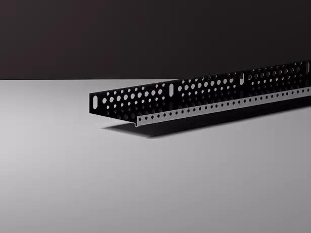 Цокольный опорный профиль алюминиевый 103 мм с перфорацией и капельником, толщина 0,5 мм ProfiGips 2,5 м ОПТ фото 1