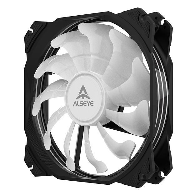 Вентилятор Alseye M120-P KIT, 3x120мммм, 800~1700rpm, 4-pin, черный/ARGB, 66CFM, 35дБ (AS.04.01.0034) фото 4