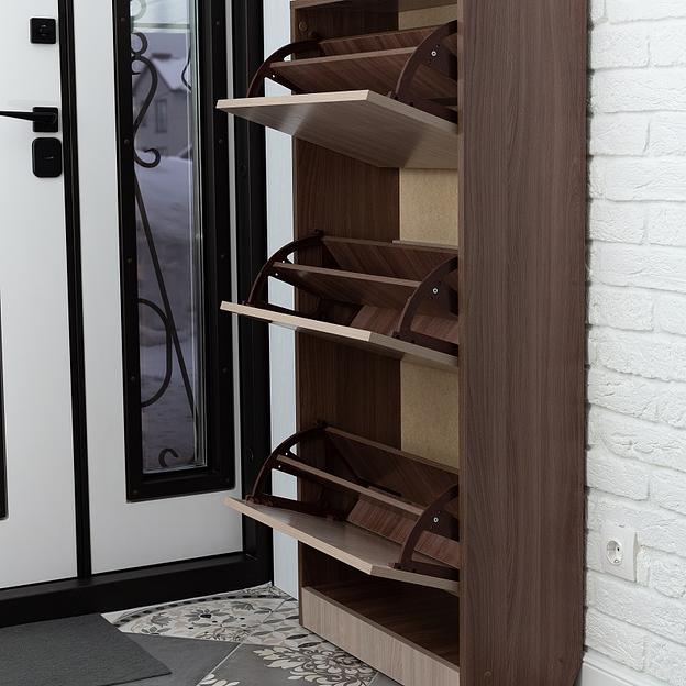 Обувница напольная Ясень шимо светлый/тёмный опт фото 2