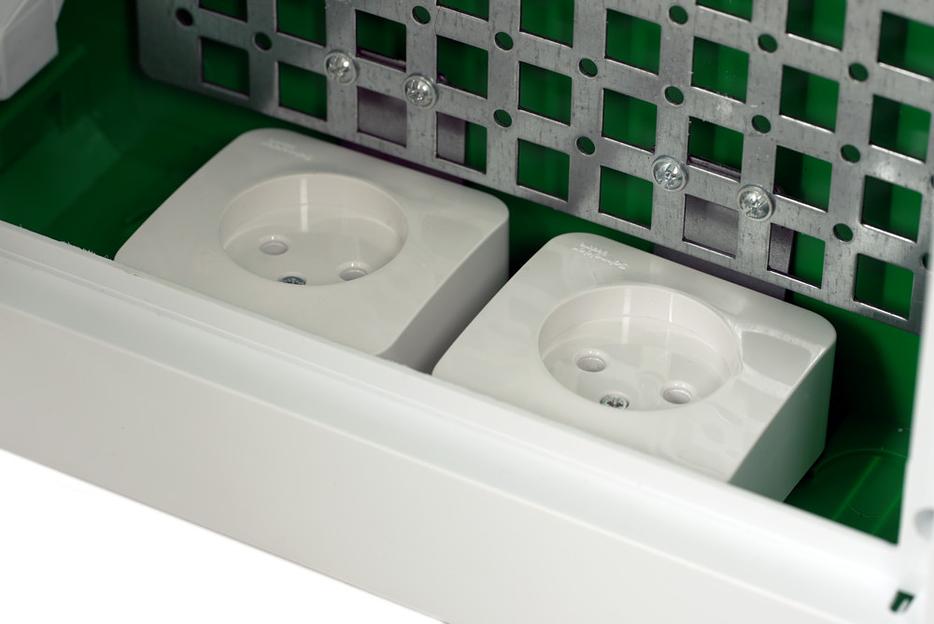 Корпус встраиваемый City9 Box IT 3 ряда 36мод. 2 розетки с бел. дверцей SE EZ9E312P2FIT фото 2