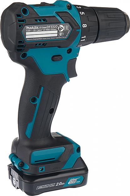 Дрель-шуруповерт Makita DF332DWAE аккум. патрон:быстрозажимной (кейс в комплекте) фото 4