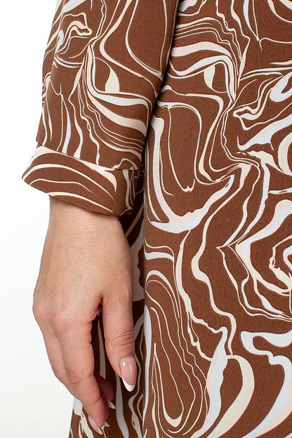 Платье женское  6045/01/Коричневый, бежевый  фото 4