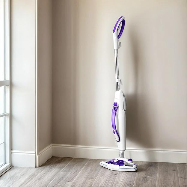 Швабра паровая Kitfort КТ-1085 1500Вт белый/фиолетовый фото 9